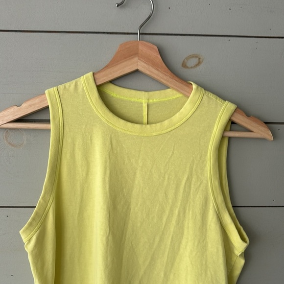 Lululemon Classic-Fit Cotton-Blend Tank Top- size 6 sunlight yellow - Picture 5 of 7